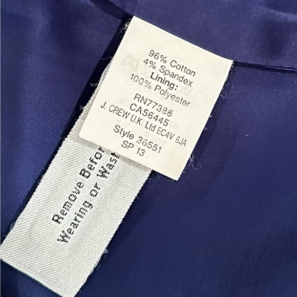 J.Crew No 2 Pencil Skirt Bright Blue Bi-stretch Women’s 10 - Picture 5 of 7